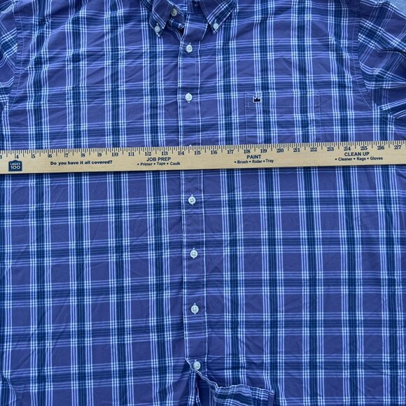 Crown & Ivy Mens 3XT Blue Plaid Classic Fit Button Down Preppy Long Sleeve - Picture 2 of 6
